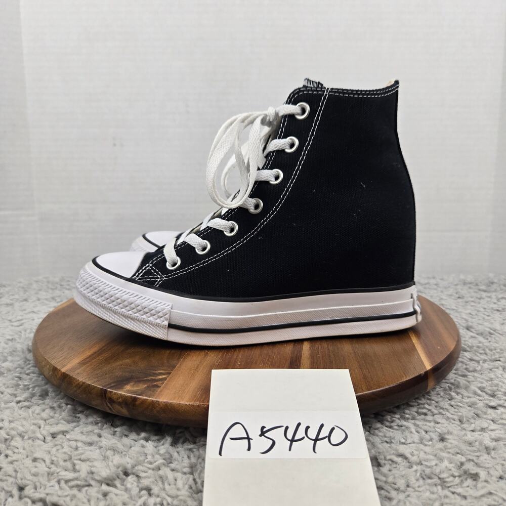 Converse Womens 8.5 CTAS All Star Wedge Platform High Black Y2K Sneaker A11909C